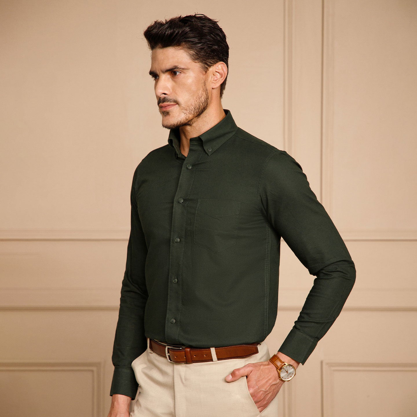Pine Grove Solid Oxford Shirt - Image 4