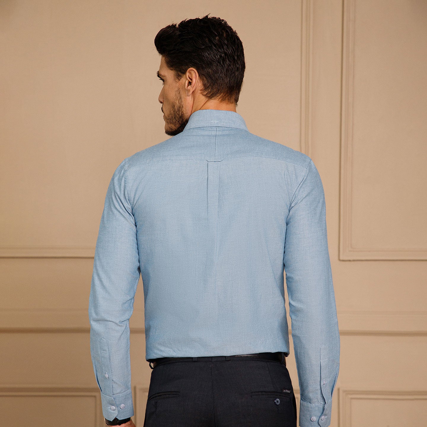 The Frostline Chambray Oxford Shirt — Ice Blue - Image 3