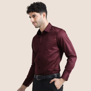 The Regent Giza Cotton Shirt — Wineberry
