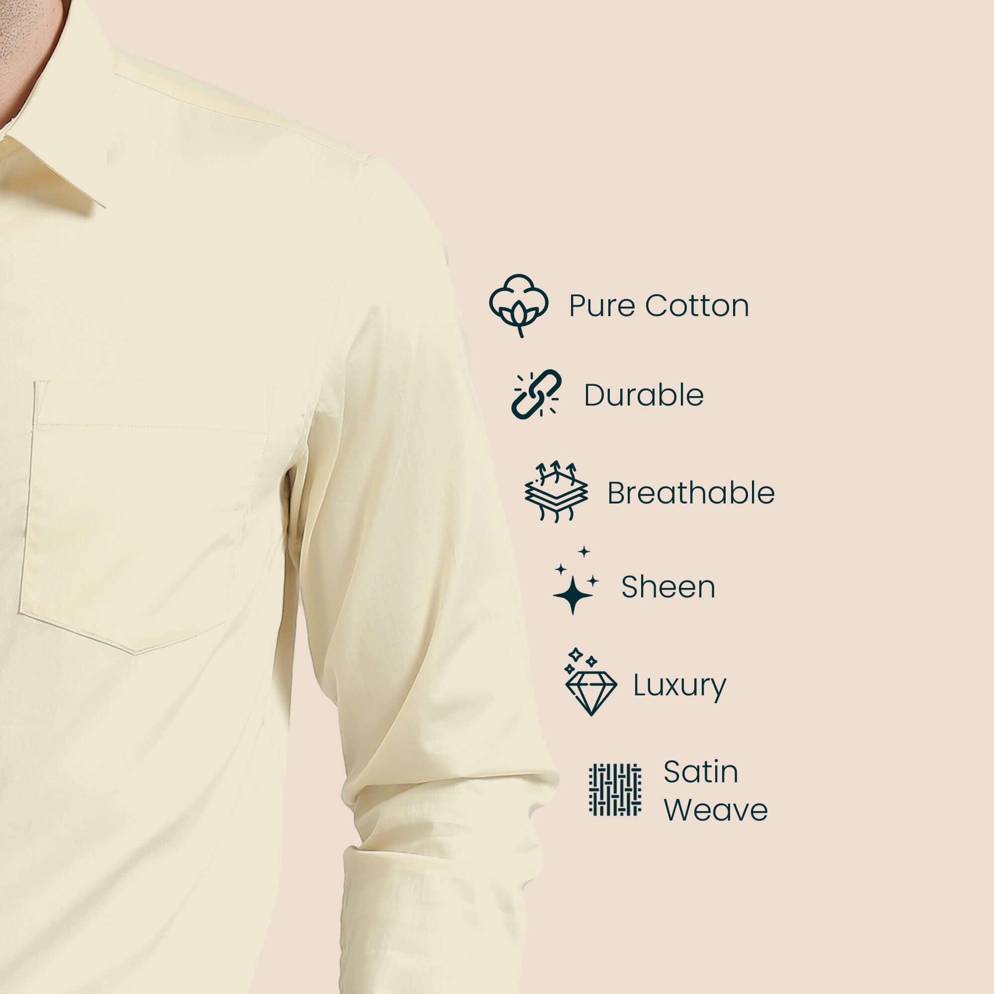 The Solstice Giza Cotton Shirt — Lemon Frost - Image 2