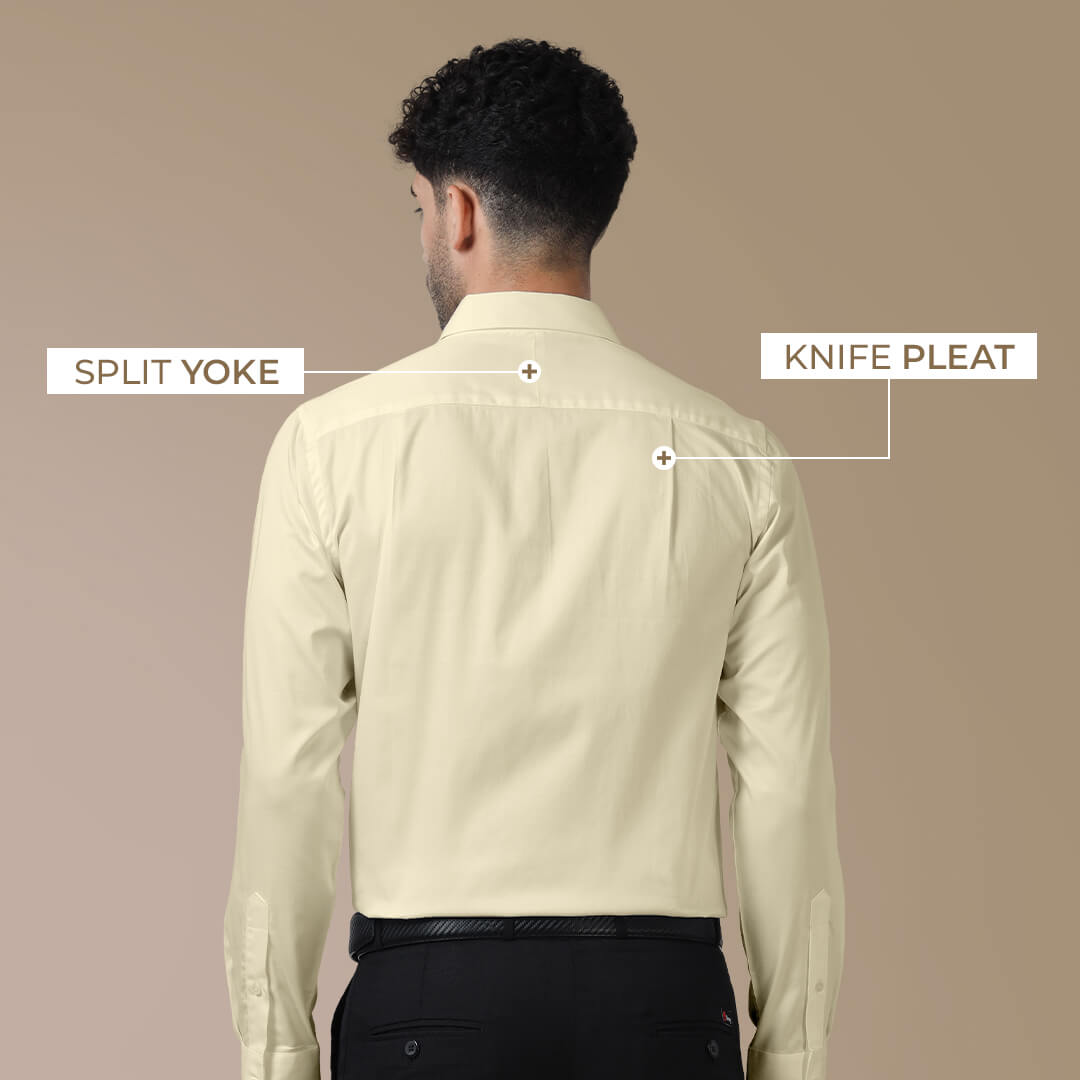 The Solstice Giza Cotton Shirt — Lemon Frost - Image 4