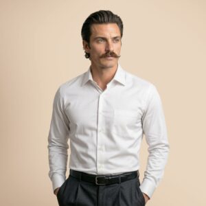 The Alpine Giza Cotton Dress Shirt — Snow White