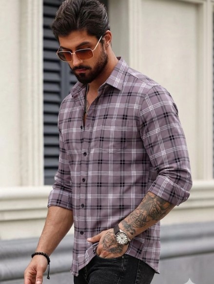 Men Comfort Checked Casual Shirt - Image 2