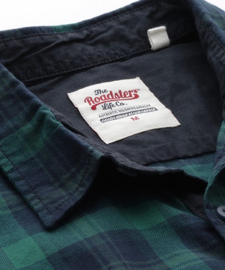 Men Green & Navy Blue Checked Casual Shirt - Image 5