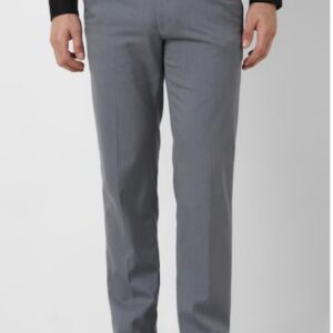 Men Grey Textured Trousers