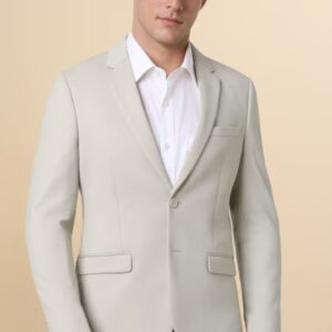 Men Grey Check Formal Blazer